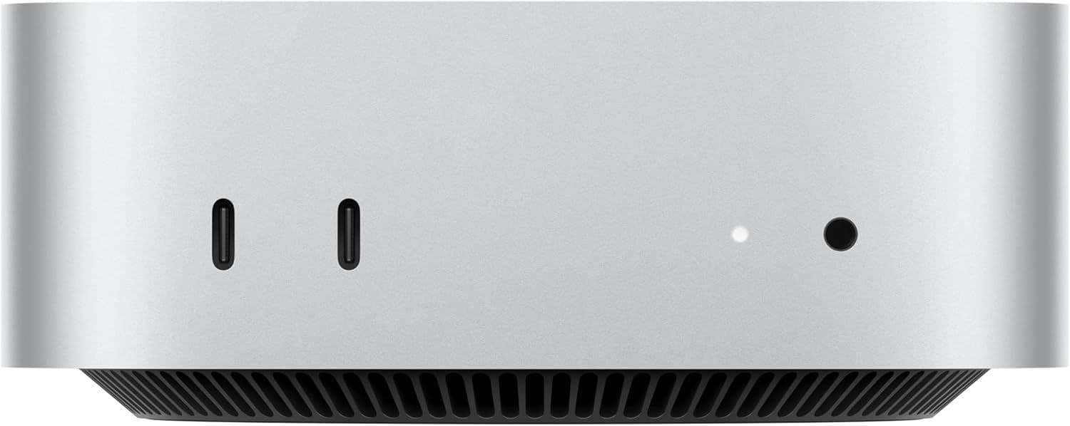 Apple Mac mini Computer desktop con chip M4, CPU 10-core e GPU 10-core): 16 GB di memoria unificata, 512 GB di archiviazione SSD, Gigabit Ethernet. Compatibile con iPhone/iPad